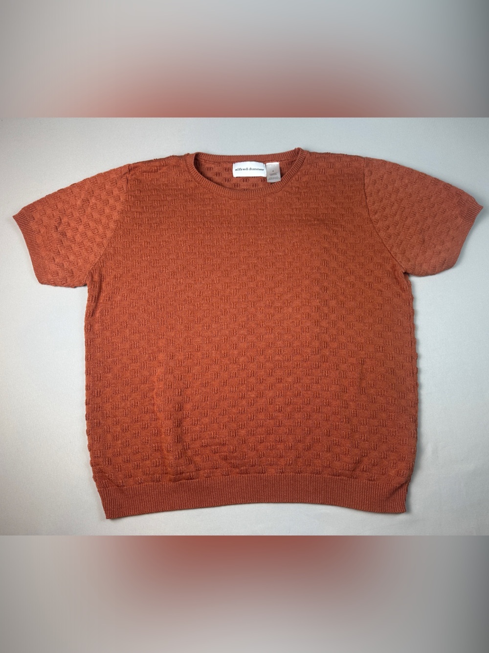 Alfred Dunner Women’s Sweater Rust Orange Short Sleeve Knit Small